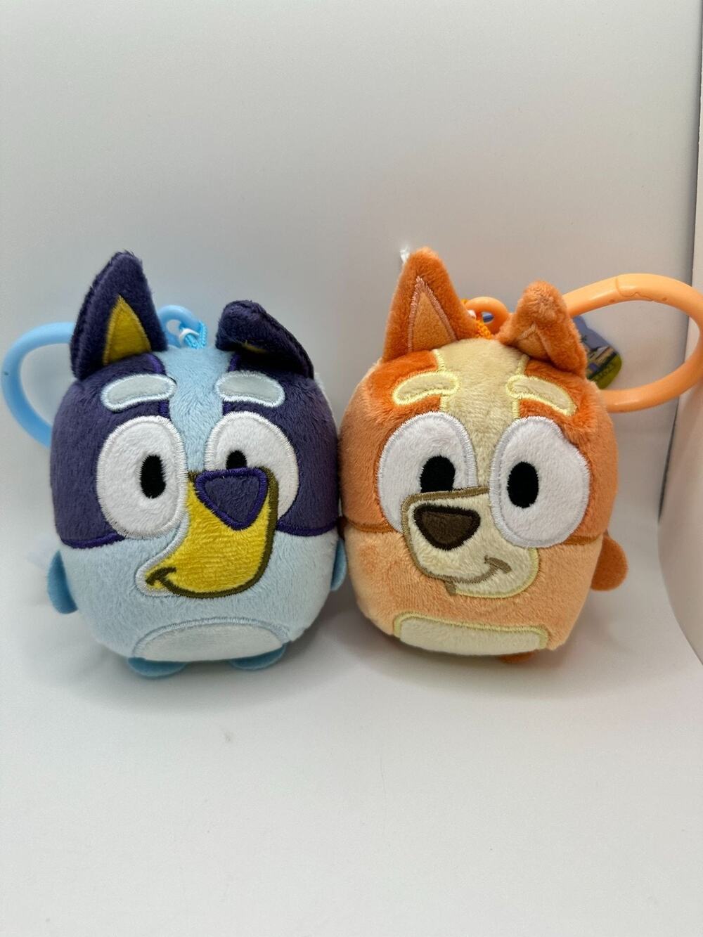 Bluey & Bingo Plush Keychain Set - Soft Polyester Mini Clip-On Toys For Kids